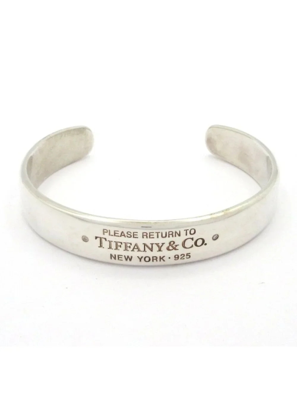 Tiffany & Co Bangle Return to Tiffany Narrow Calf Silver Diamond Bracelet
